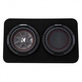 Kicker CompRT 43TCWRT104 Enclosure with single 10″ 4-ohm subwoofer and passive radiator